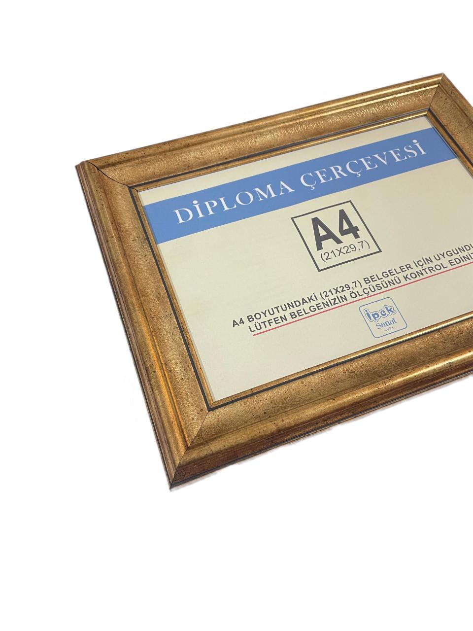 A4 Boyutunda Çerçeve Antik Gold 1