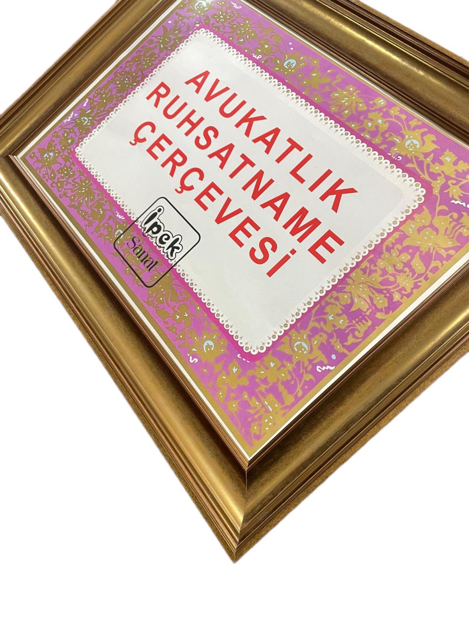 Avukatlık Ruhsat Çerçevesi Bakırımsı Altın