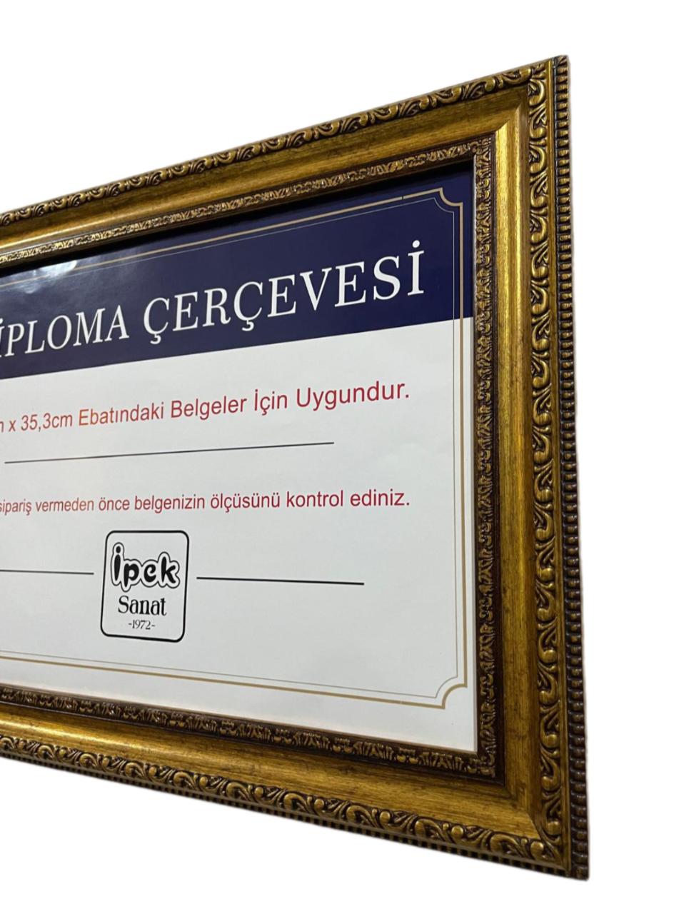 Diploma Çerçevesi 25x35 Boyutta Antik Gold 2