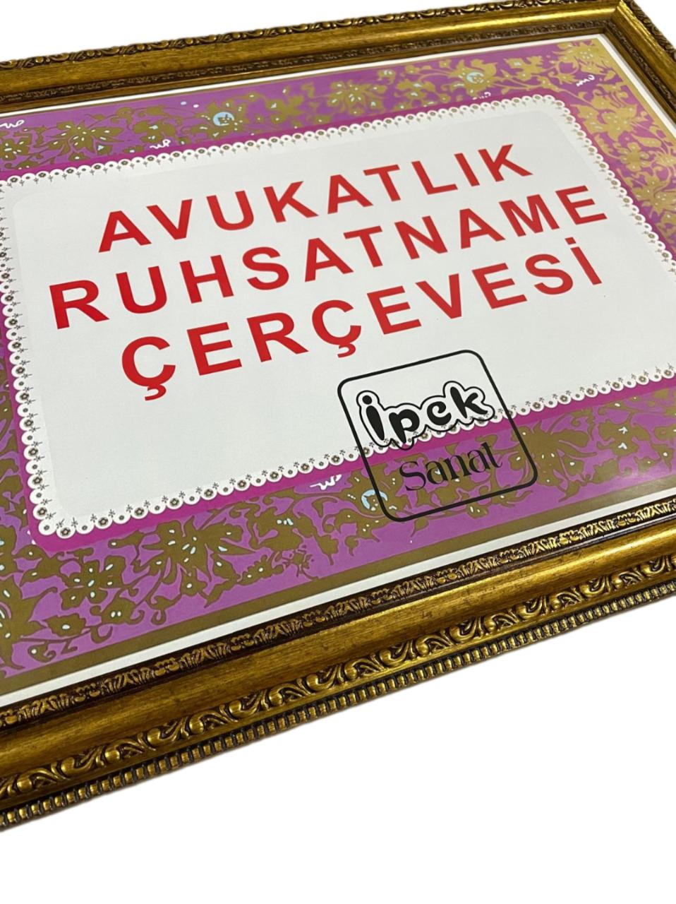 Avukatlık Ruhsat Çerçevesi Antik Gold 2