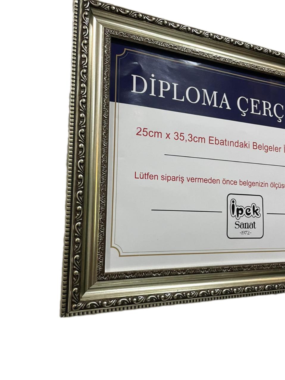 Diploma Çerçevesi 25x35 Boyutta Antik Gümüş 2