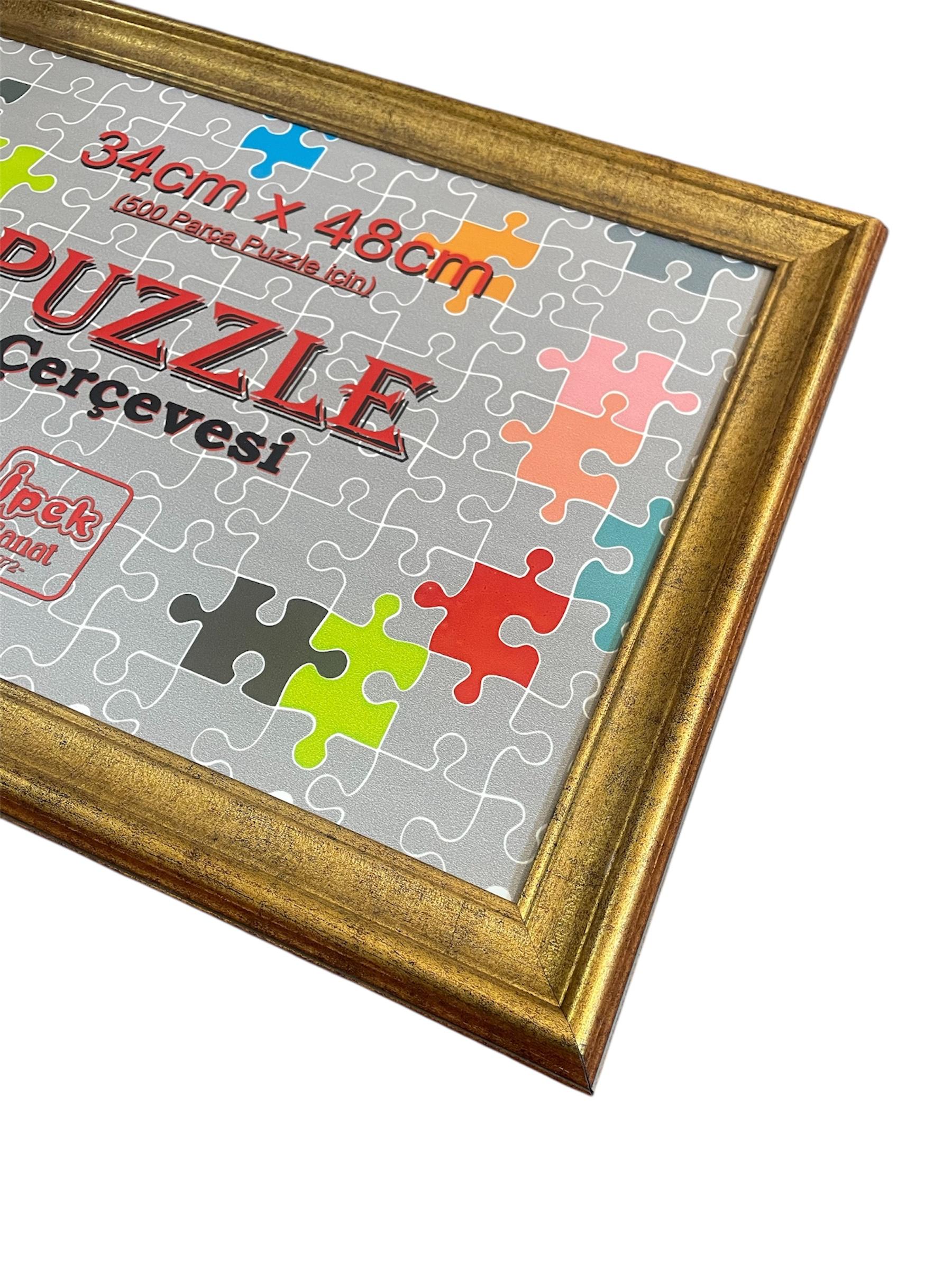 Puzzle Çerçevesi - 500 Parça Puzzle İçin - Gold Renk