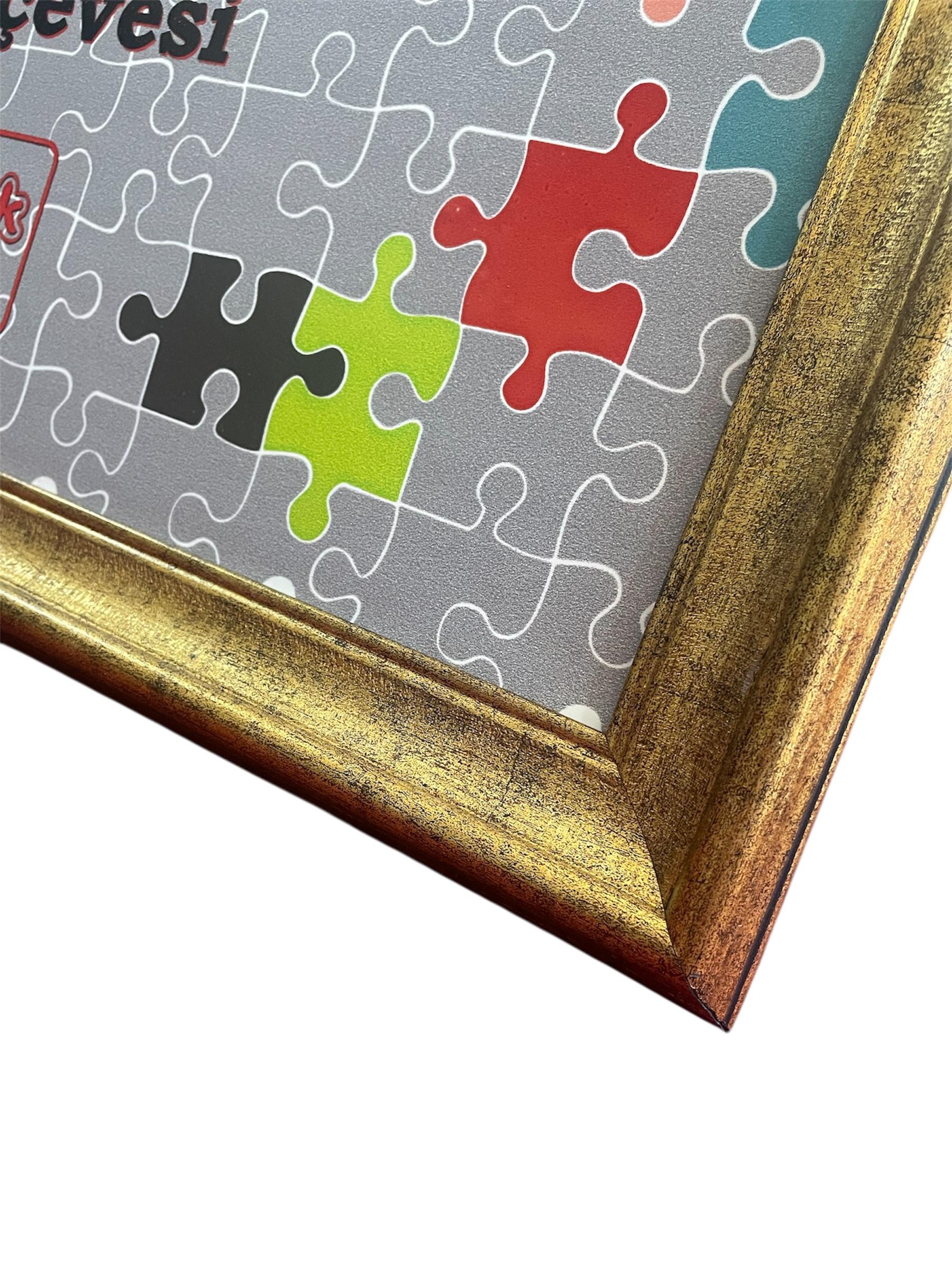 Puzzle Çerçevesi - 500 Parça Puzzle İçin - Gold Renk