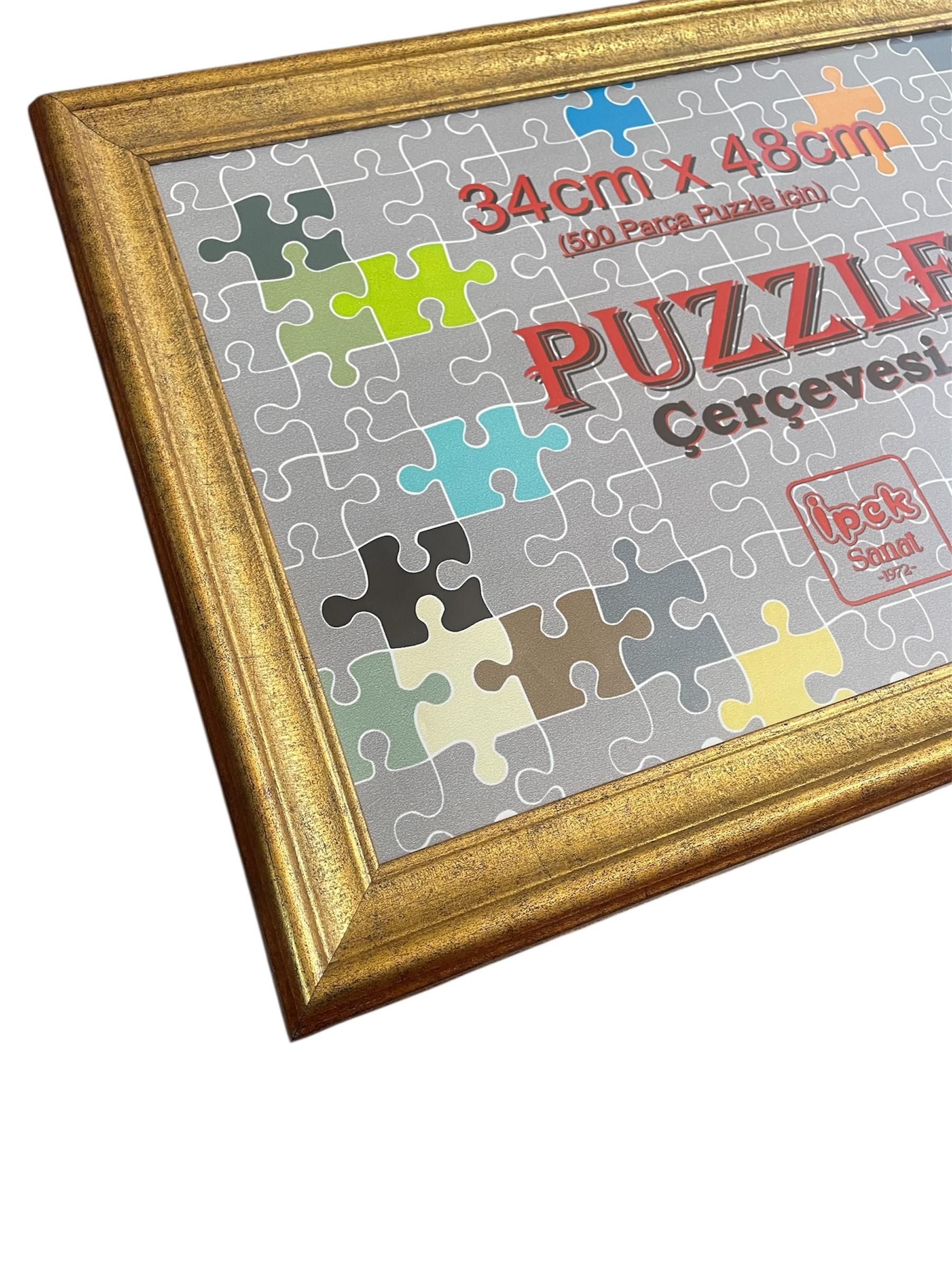Puzzle Çerçevesi - 500 Parça Puzzle İçin - Gold Renk