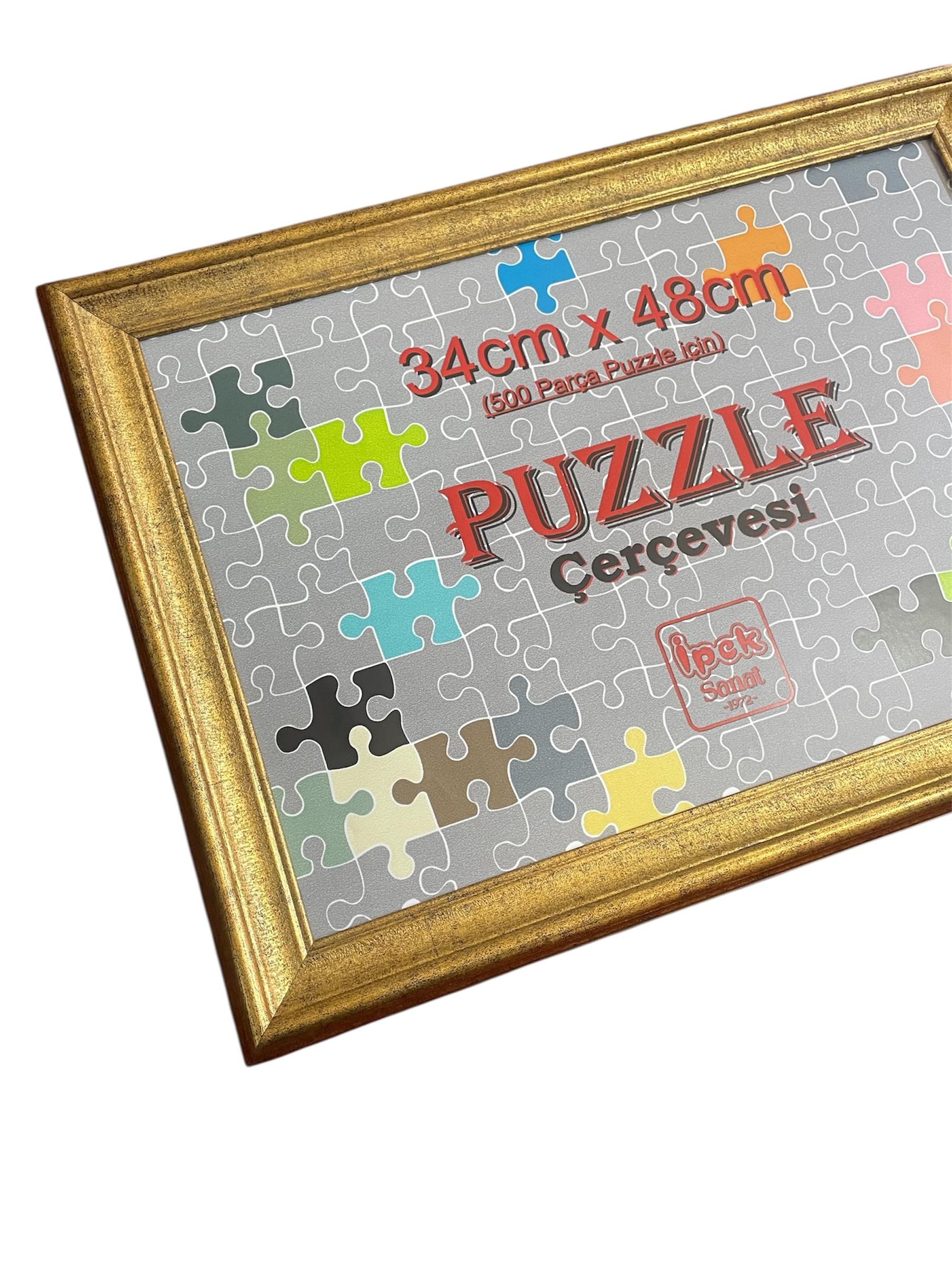 Puzzle Çerçevesi - 500 Parça Puzzle İçin - Gold Renk