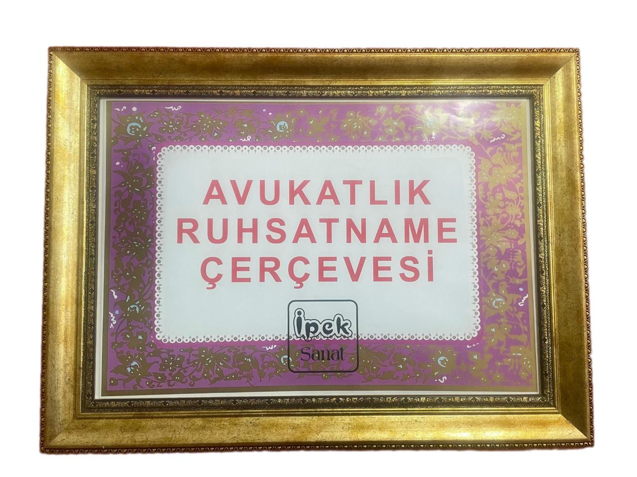 Avukatlık Ruhsat Çerçevesi Soft Altın