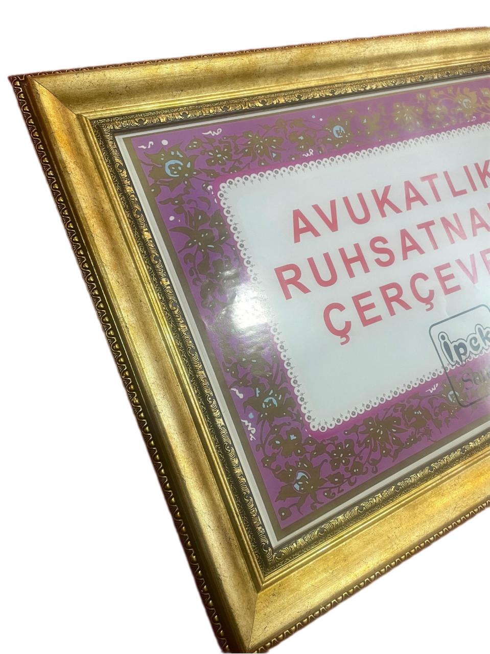 Avukatlık Ruhsat Çerçevesi Soft Altın