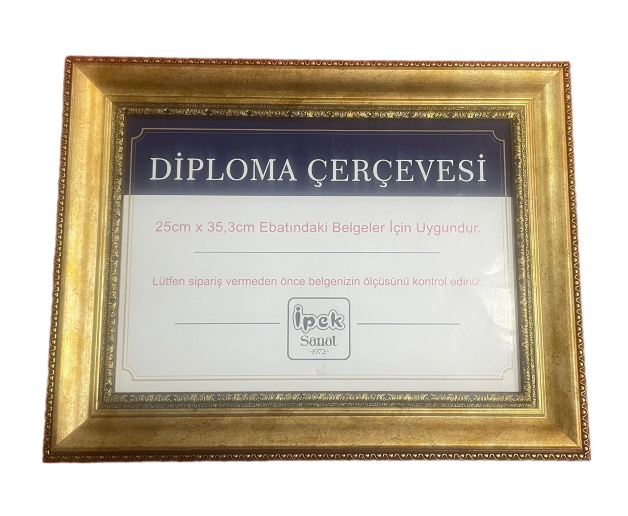 Diploma Çerçevesi 25x35 Boyutta Soft Altın
