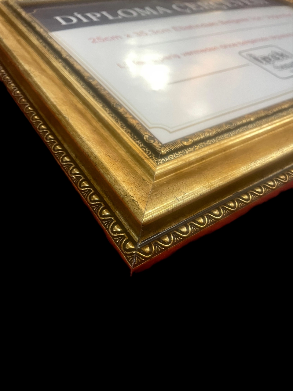 Diploma Çerçevesi 25x35 Boyutta Soft Altın