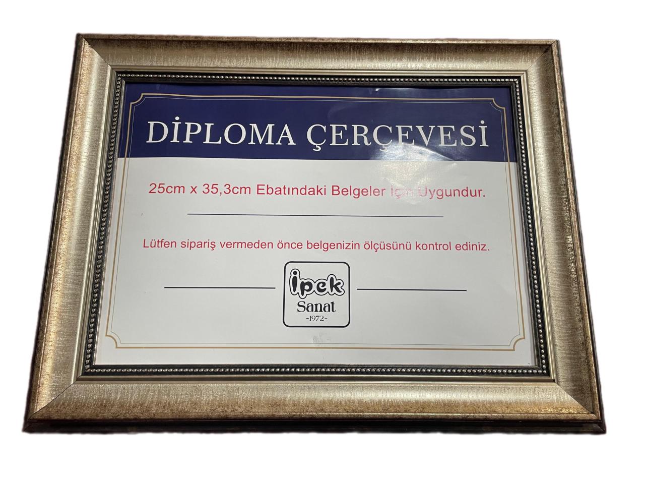 Diploma Çerçevesi 25x35 Boyutta Antik Gümüş 3