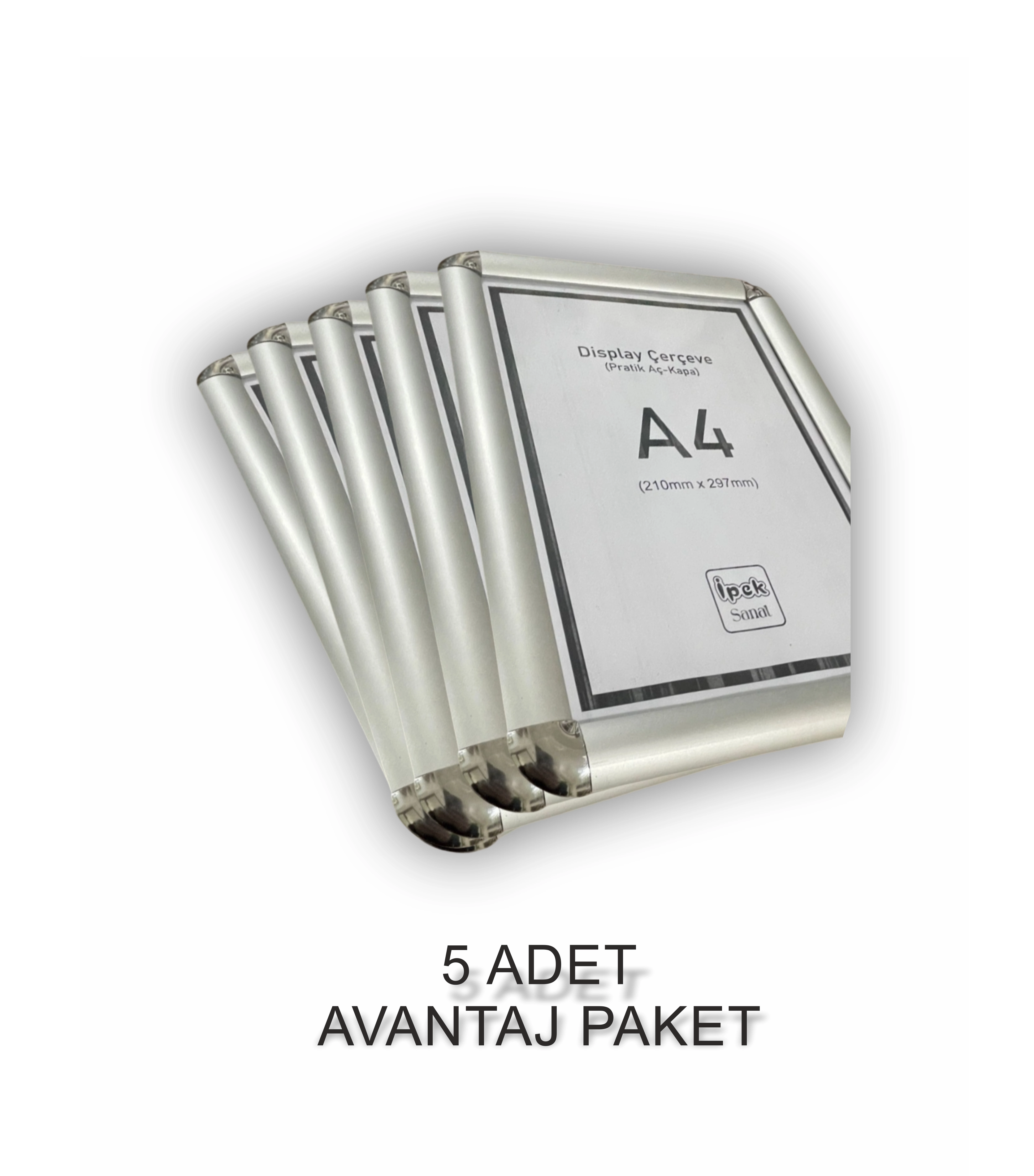 A4 Display Çerçeve - 21x30 Rondo Köşeli Display Çerçeve - 5’Lİ AVANTAJ PAKET