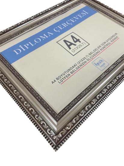 A4 Boyutunda Çerçeve Antik Gümüş 2