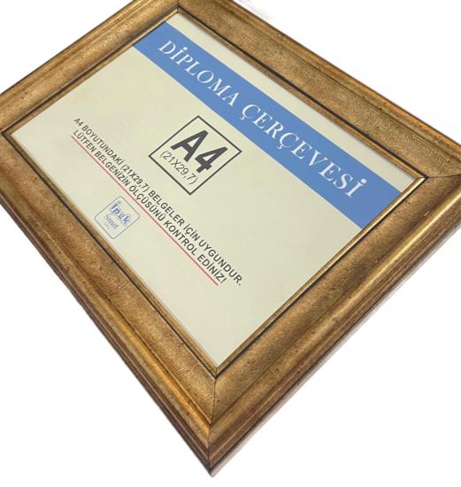 A4 Boyutunda Çerçeve Antik Gold 1