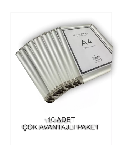 A4 Display Çerçeve - 21x30 Rondo Köşeli Display Çerçeve - 10’LU ÇOK AVANTAJLI PAKET