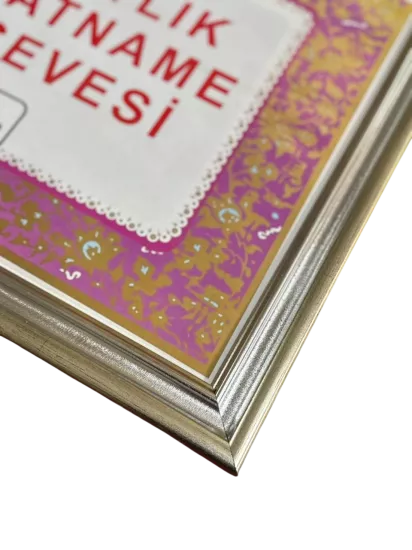 Avukatlık Ruhsatname Çerçevesi Gümüş Renk 3402