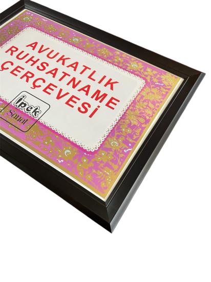 Avukatlık Ruhsat Çerçevesi Siyah Renk
