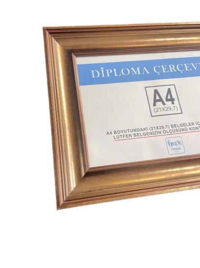 Diploma Çerçevesi 25x35 Boyutta Bakırımsı Altın