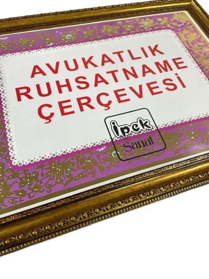 Avukatlık Ruhsat Çerçevesi Antik Gold Renk