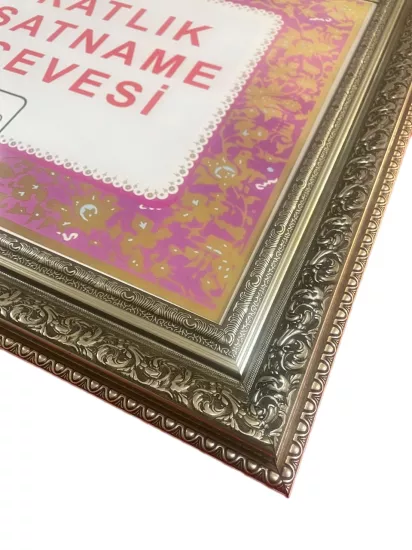 Avukatlık Ruhsatname Çerçevesi Gümüş Motifli Gerçek Camlı Ürün