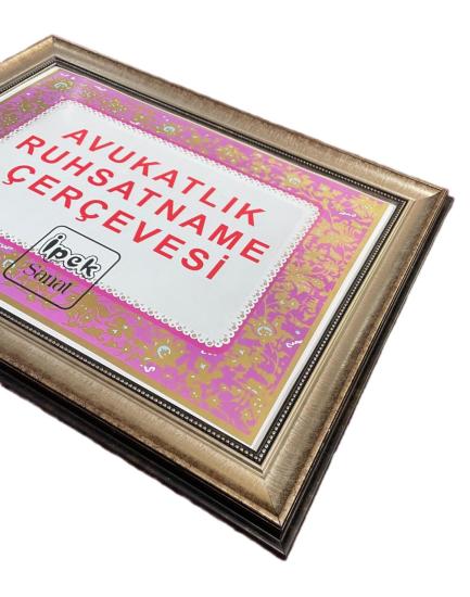 Avukatlık Ruhsat Çerçevesi Antik Gümüş Renk 3