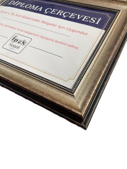 Diploma Çerçevesi 25x35 Boyutta Antik Gümüş 3