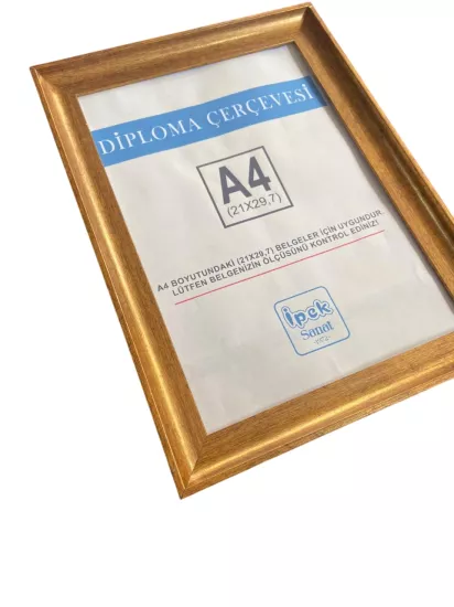 A4 Boyutunda Zarif Model Altın Renk