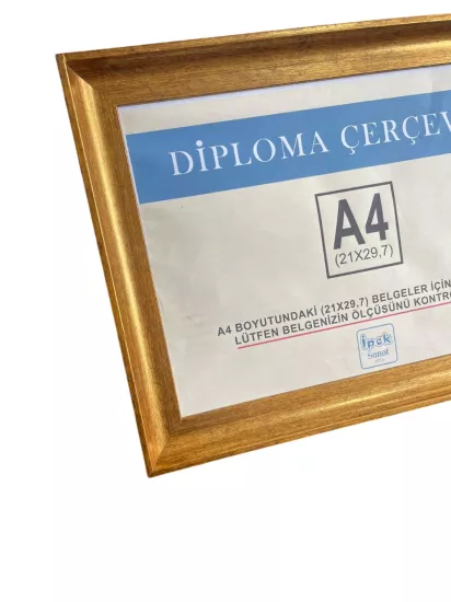 A4 Boyutunda Zarif Model Altın Renk
