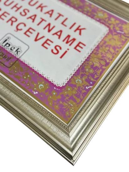 Avukatlık Ruhsatname Çerçevesi Gümüş Renk