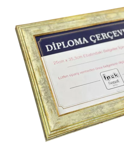Diploma Çerçevesi 25x35 Boyutta Krem