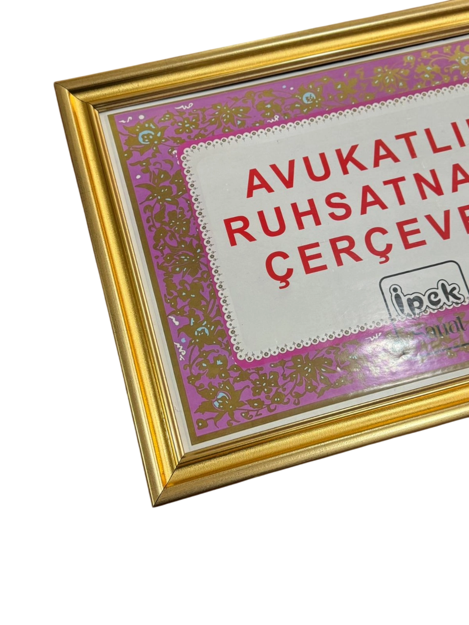 Avukatlık Ruhsatname Çerçevesi Gold 3401 