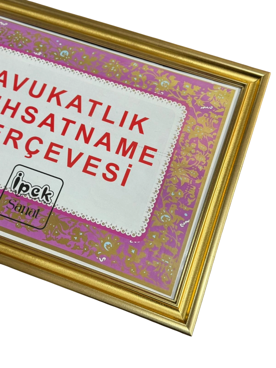 Avukatlık Ruhsatname Çerçevesi Gold 3401 