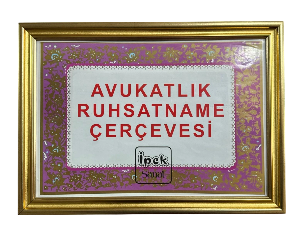 Avukatlık Ruhsatname Çerçevesi Gold 3401 