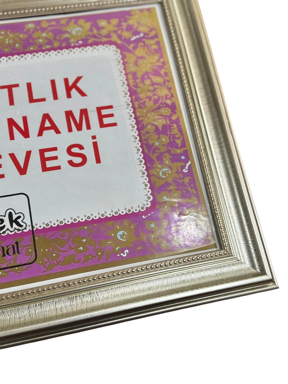 Avukatlık Ruhsatname Çerçevesi Gümüş Renk