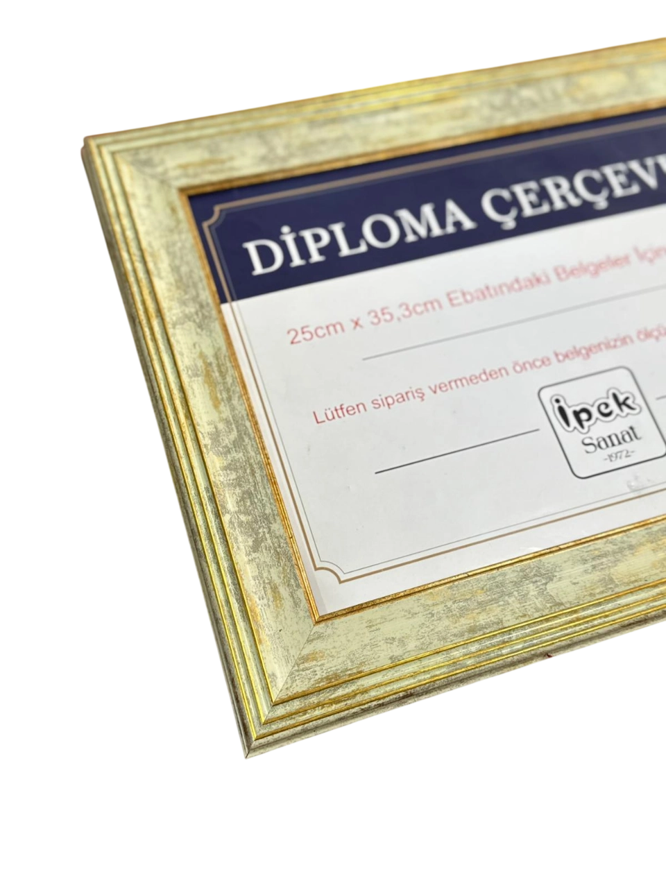 Diploma Çerçevesi 25x35 Boyutta Krem