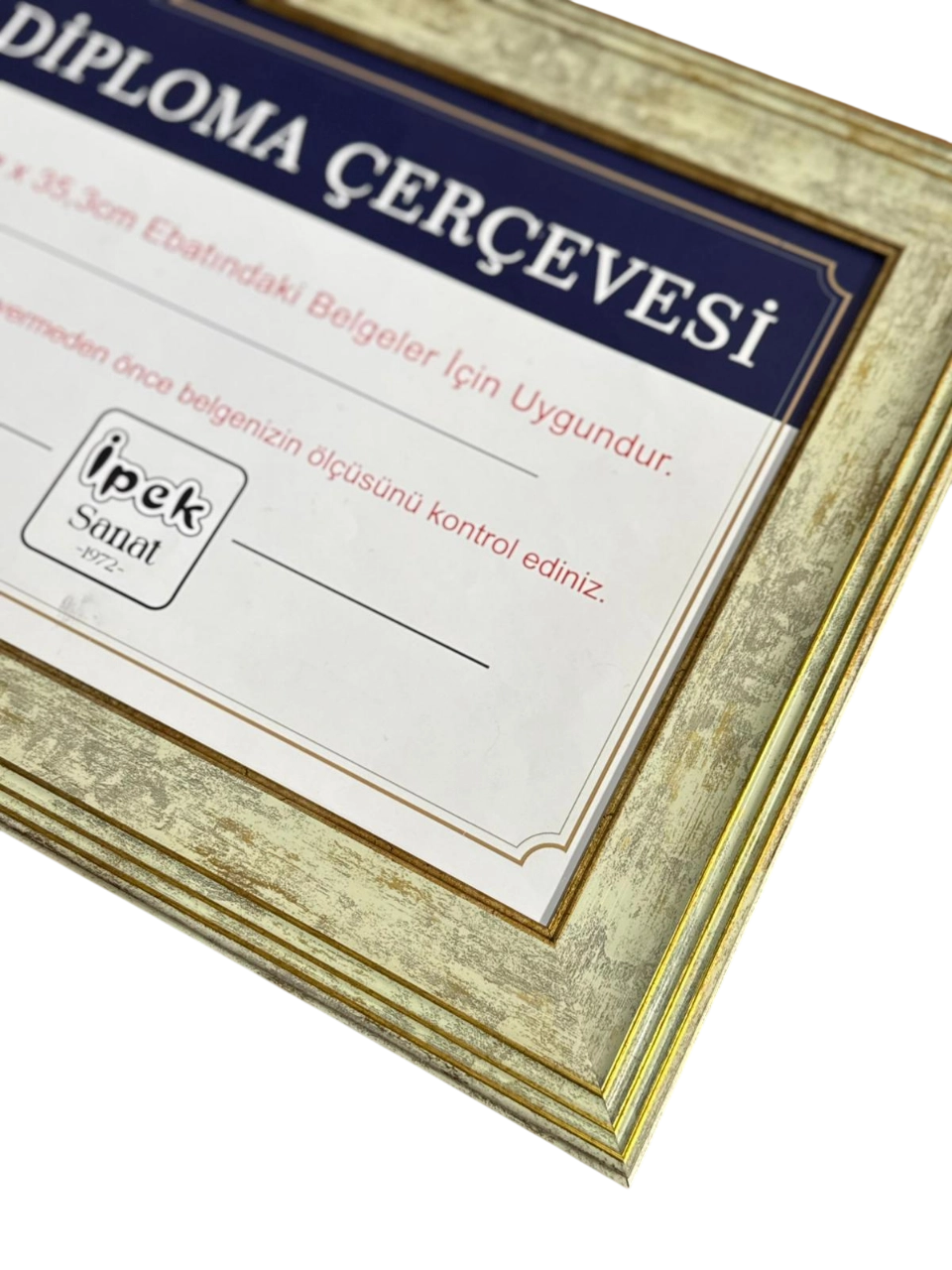 Diploma Çerçevesi 25x35 Boyutta Krem