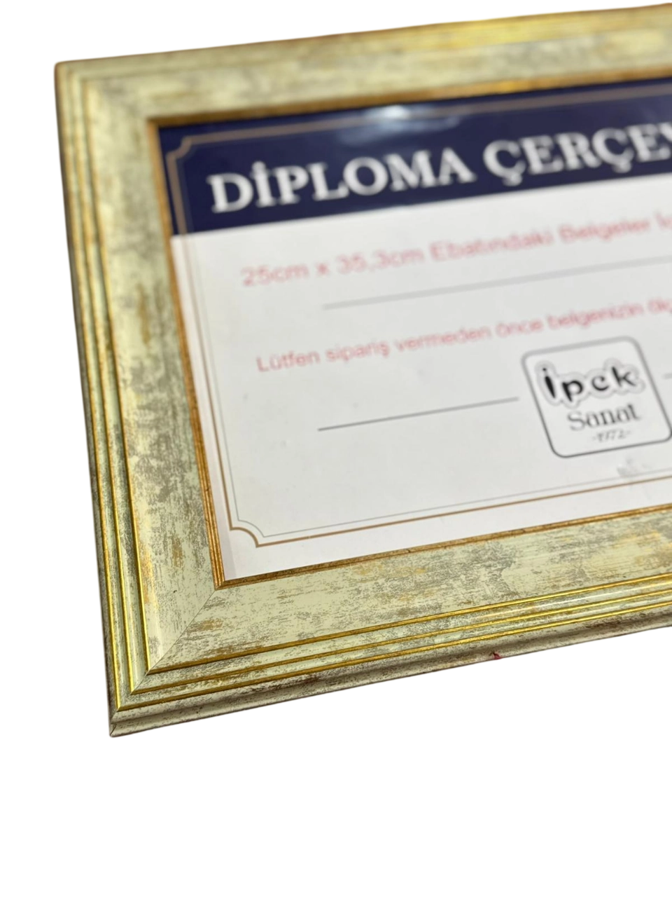 Diploma Çerçevesi 25x35 Boyutta Krem