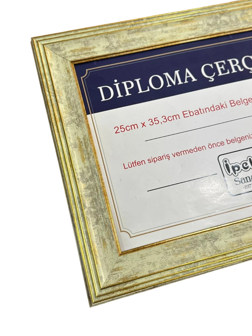 Diploma Çerçevesi 25x35 Boyutta Krem