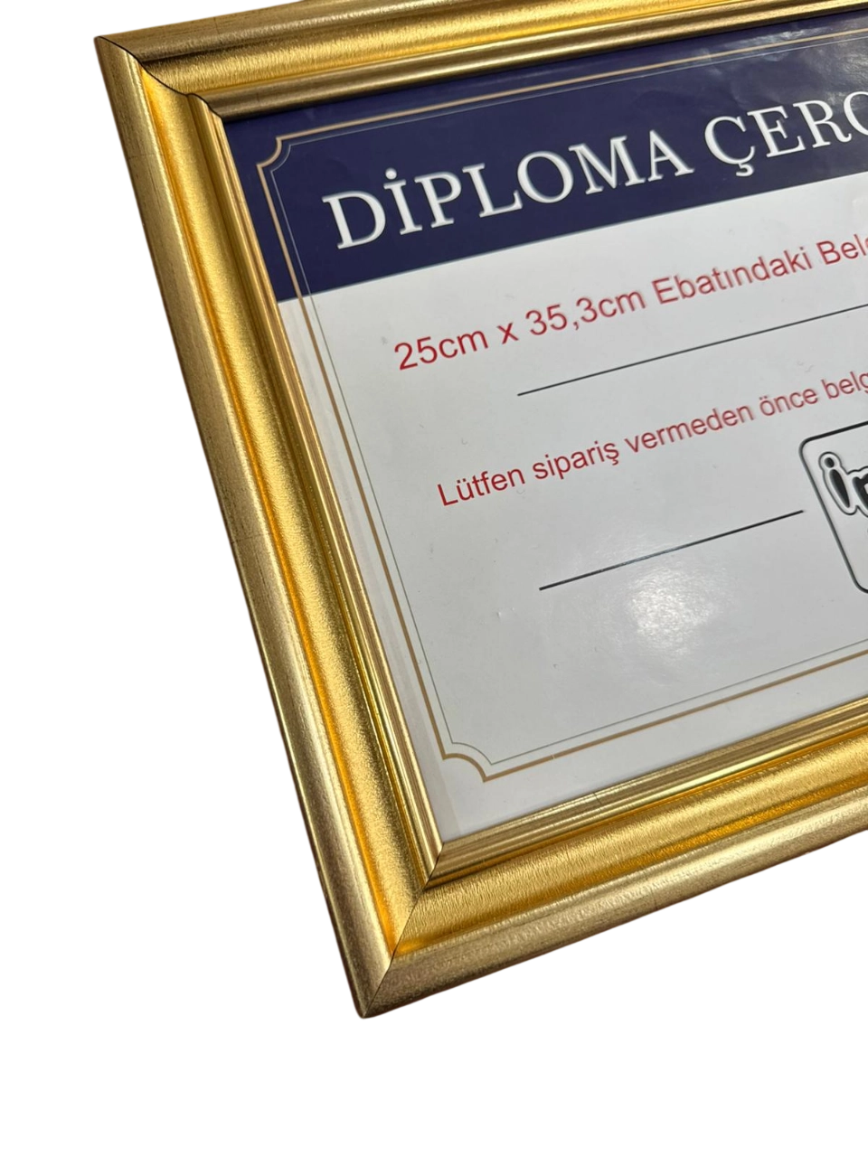 Diploma Çerçevesi 25x35 Boyutta ALTIN RENK