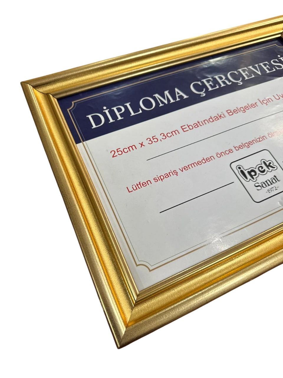 Diploma Çerçevesi 25x35 Boyutta ALTIN RENK